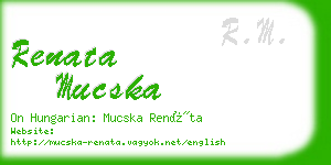renata mucska business card